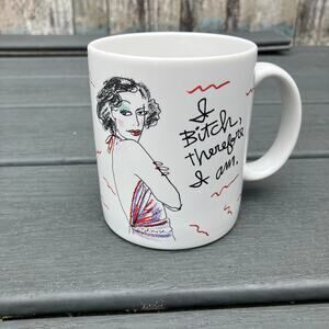Vintage 80s I B*tch, Therefore I Am sassy mug, Hallmark Shoebox Greetings